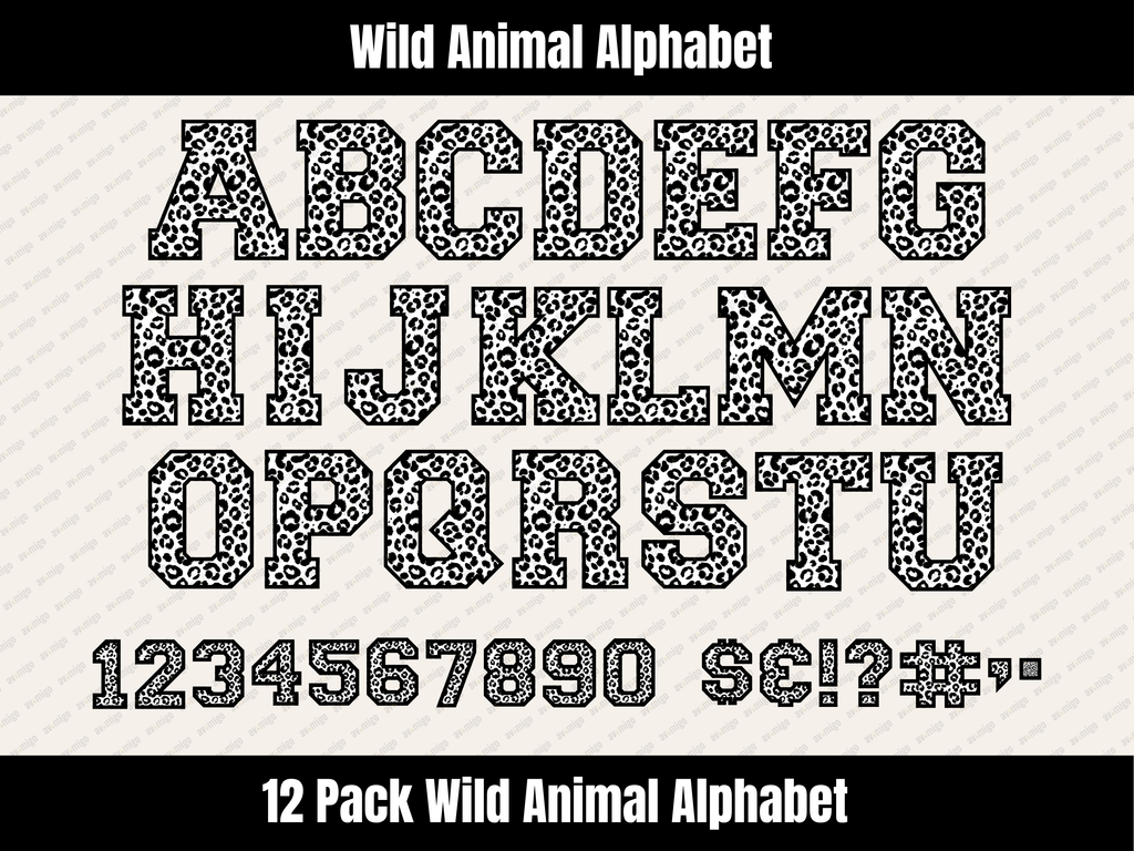 Wild Animal Alphabet Bundle