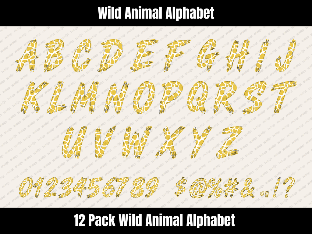 Wild Animal Alphabet Bundle