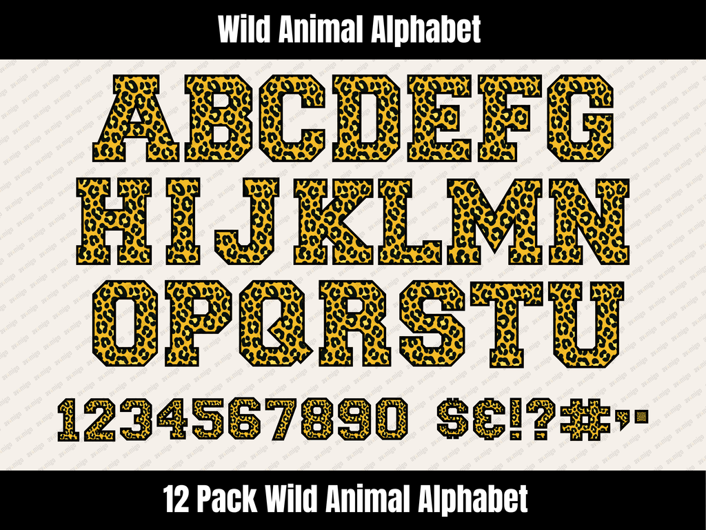 Wild Animal Alphabet Bundle