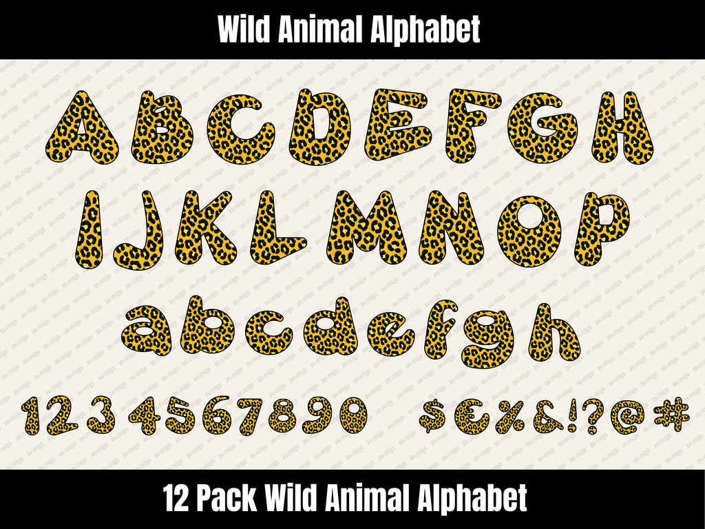 Wild Animal Alphabet Bundle