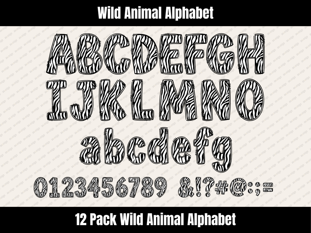 Wild Animal Alphabet Bundle