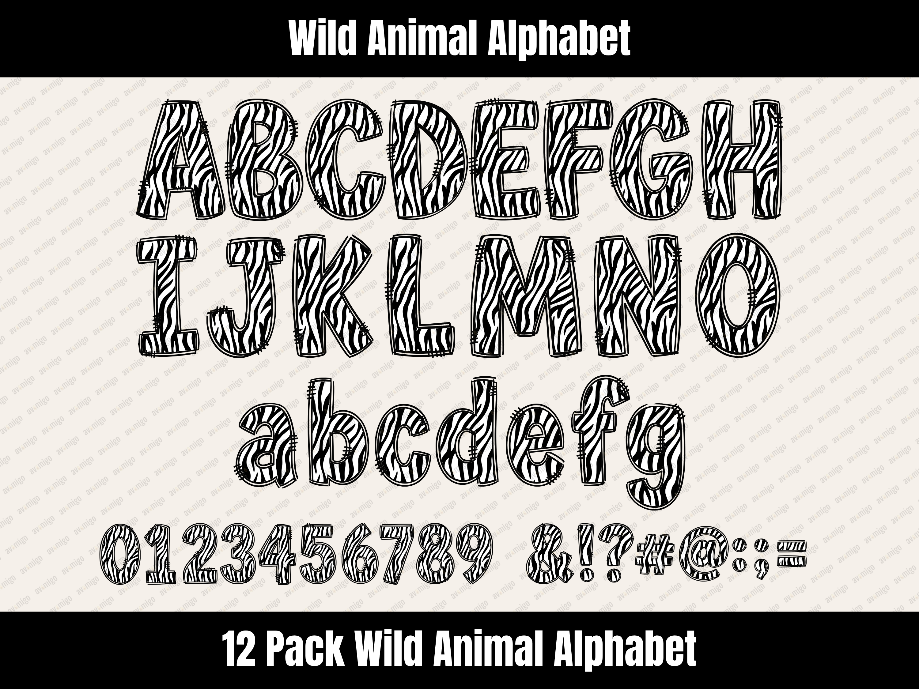 Wild Animal Alphabet Bundle