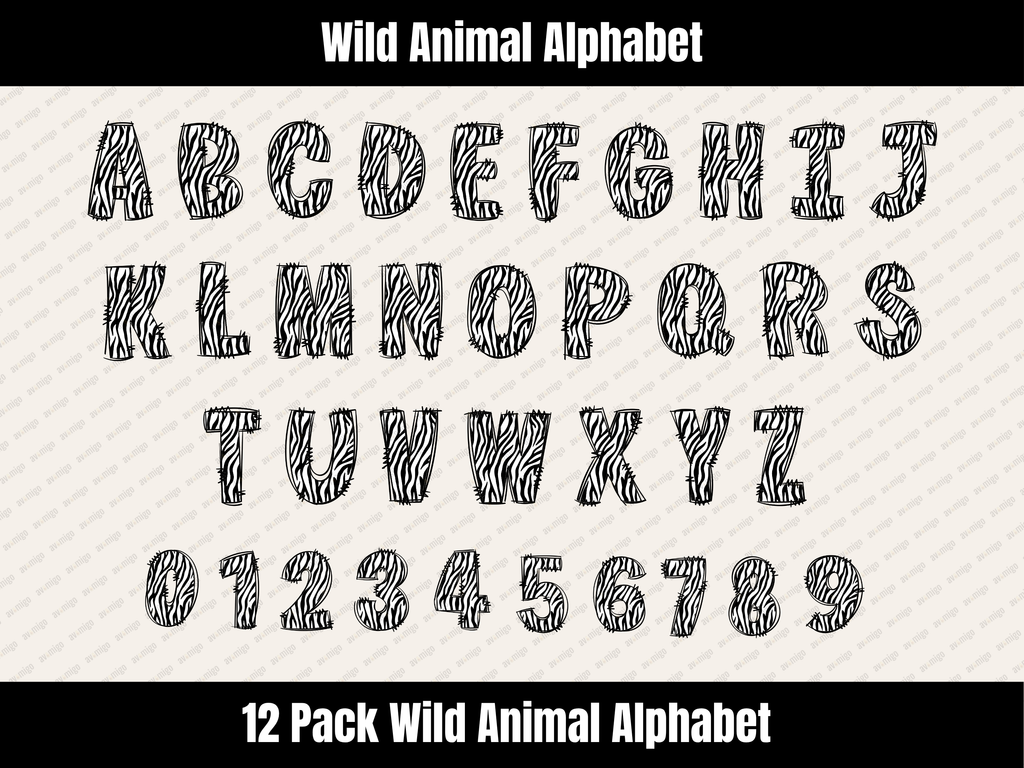 Wild Animal Alphabet Bundle