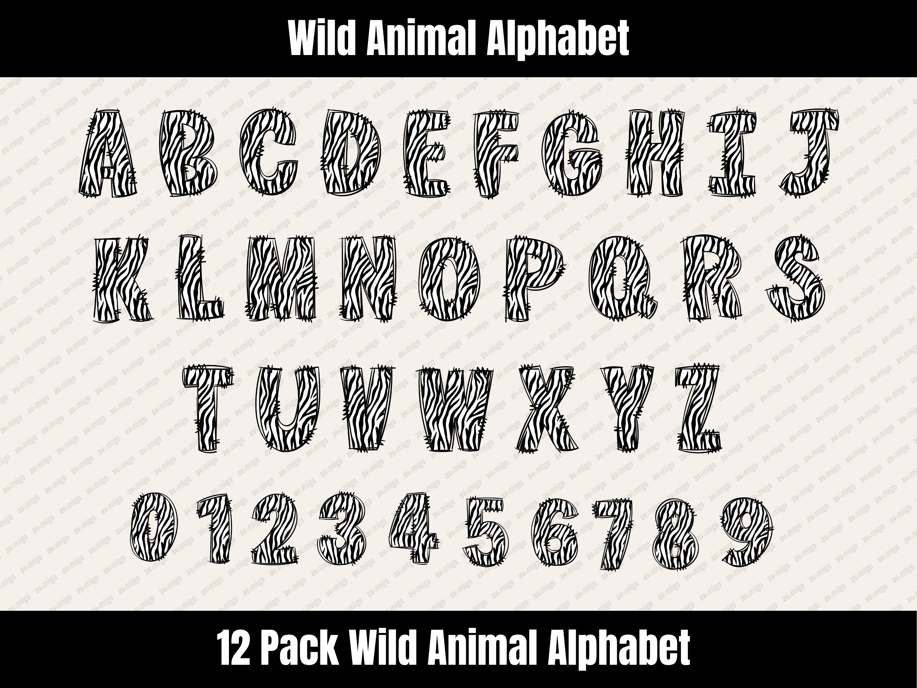 Wild Animal Alphabet Bundle
