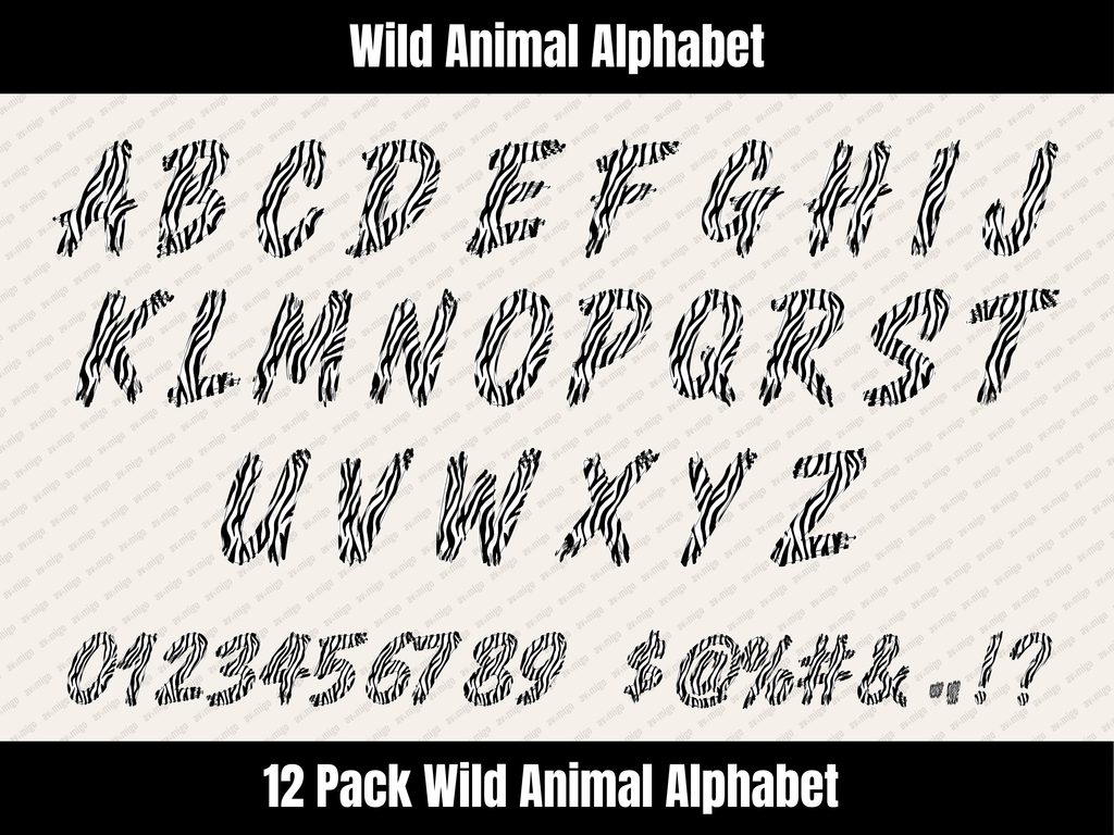 Wild Animal Alphabet Bundle