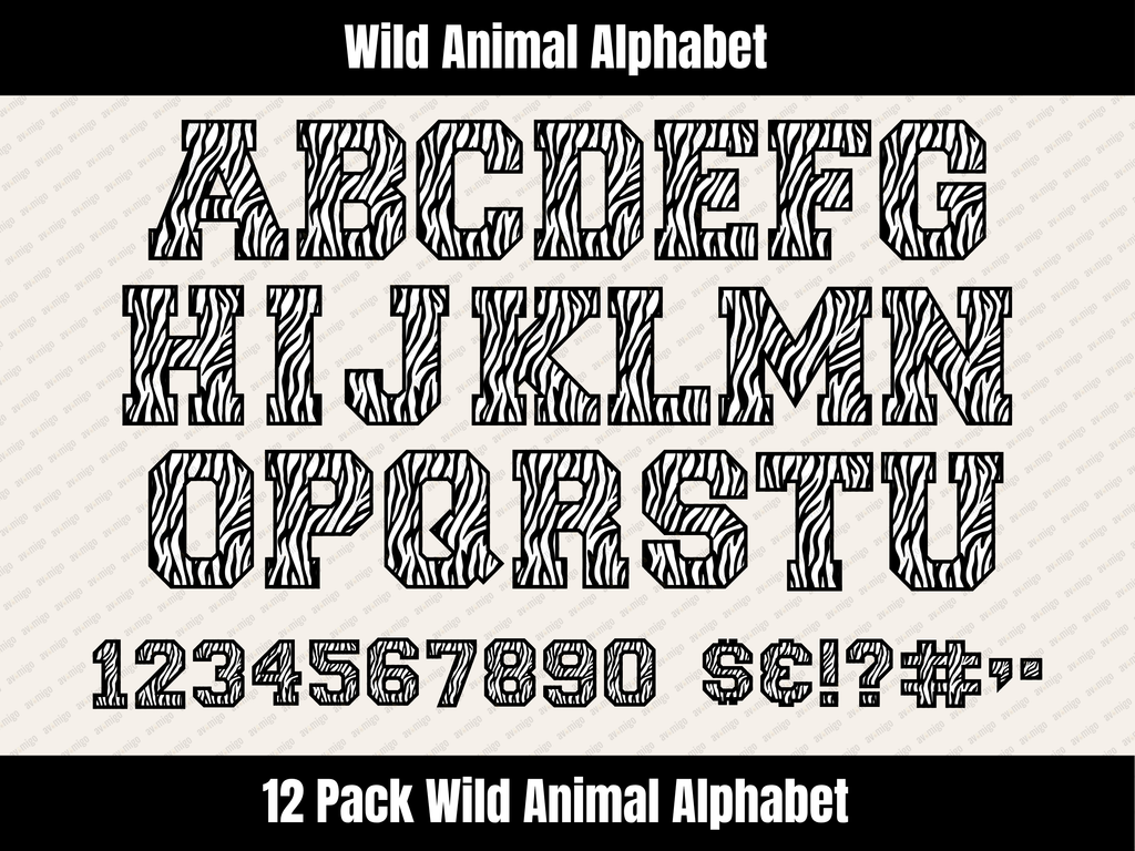 Wild Animal Alphabet Bundle