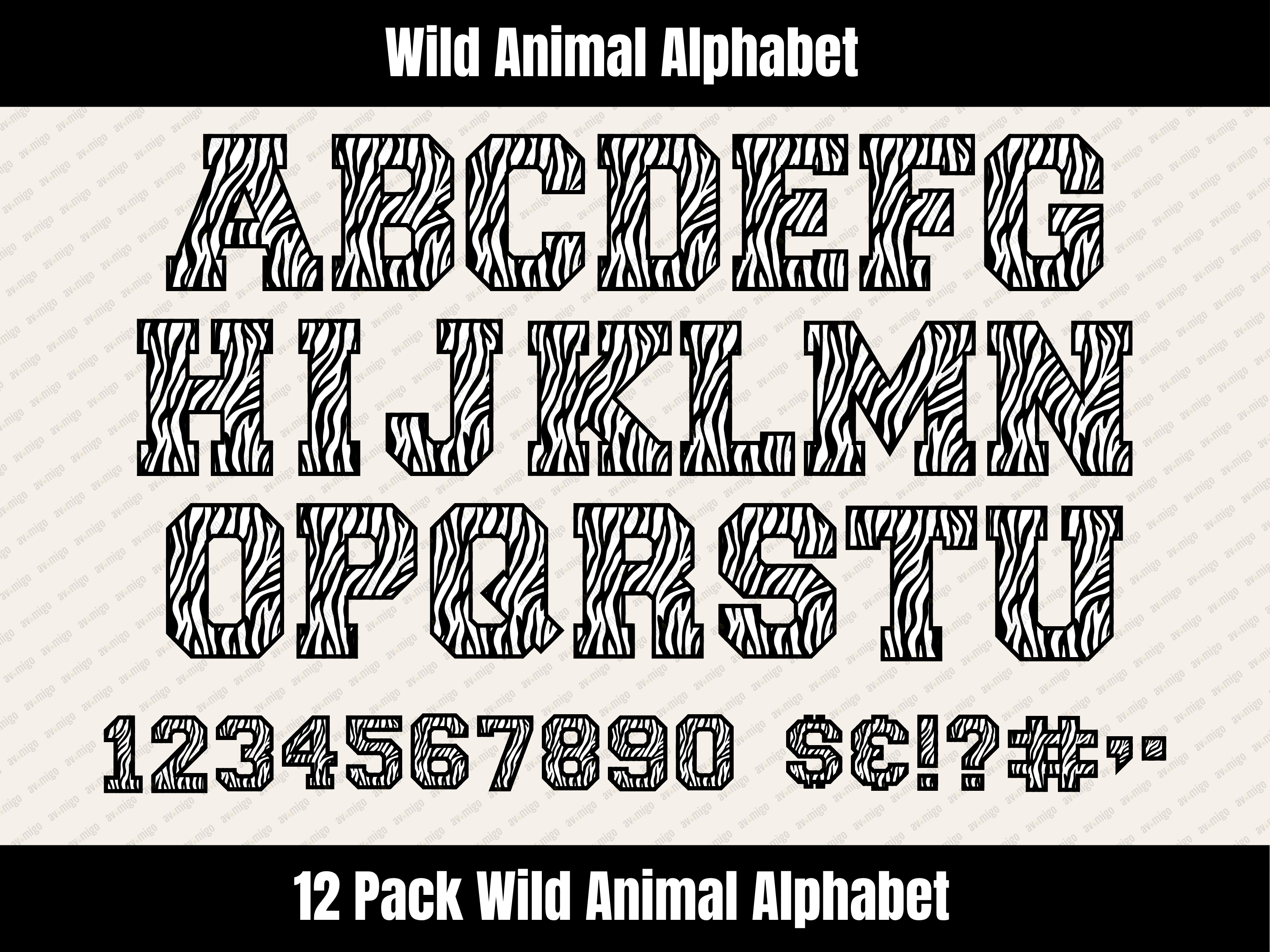 Wild Animal Alphabet Bundle