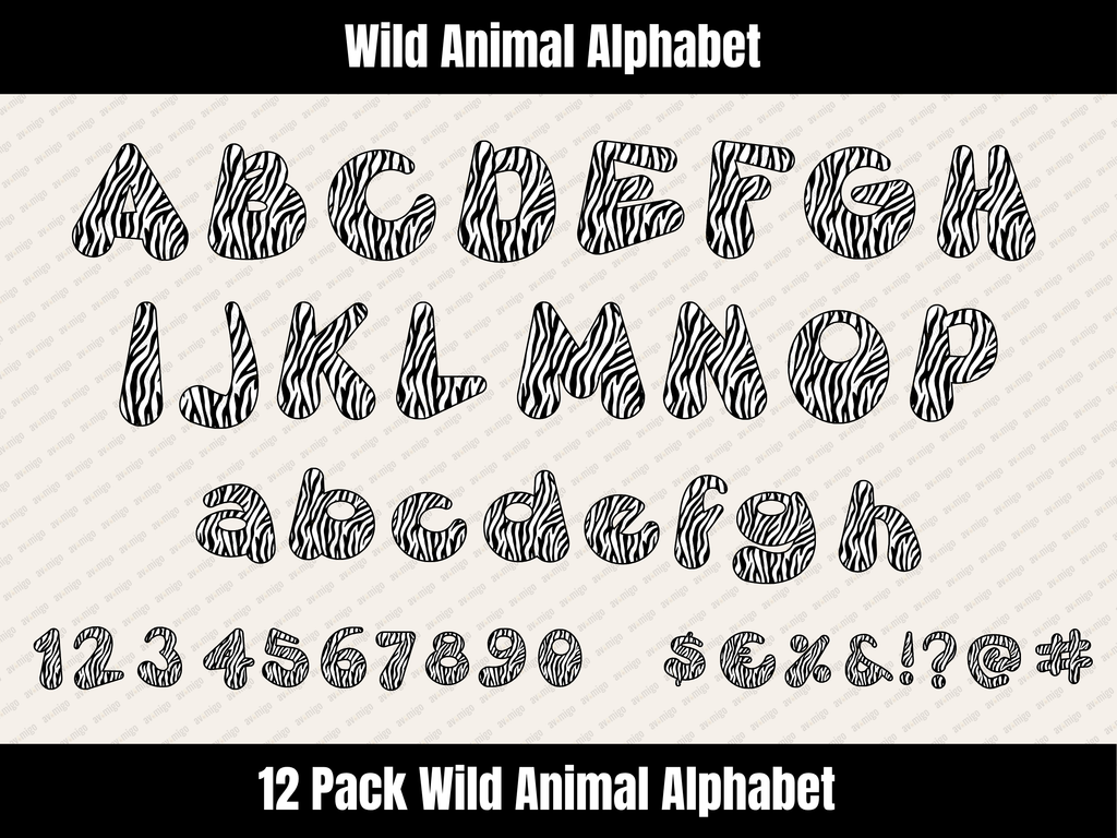 Wild Animal Alphabet Bundle