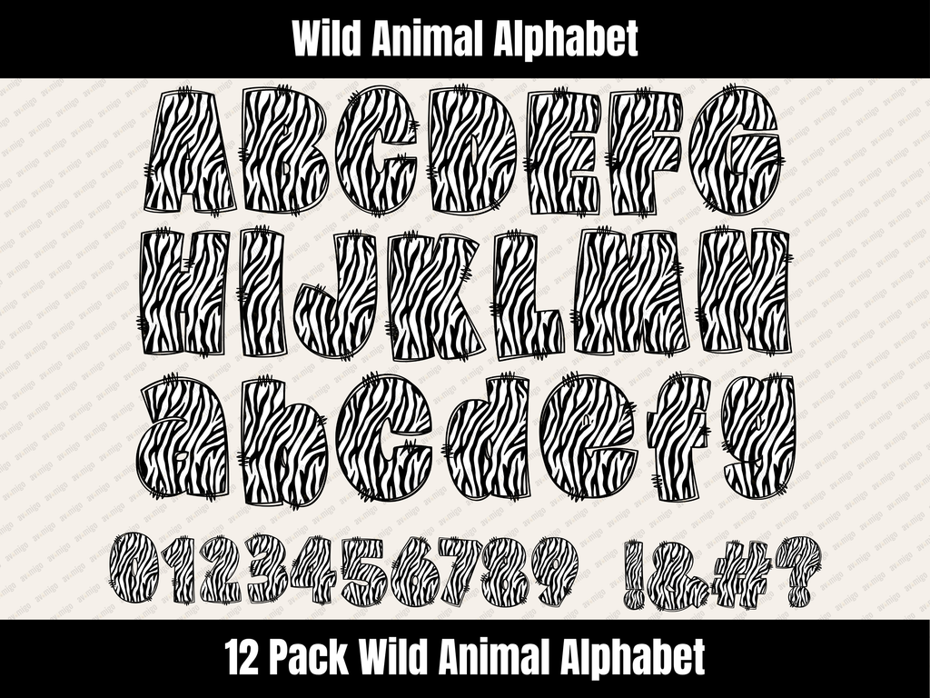 Wild Animal Alphabet Bundle