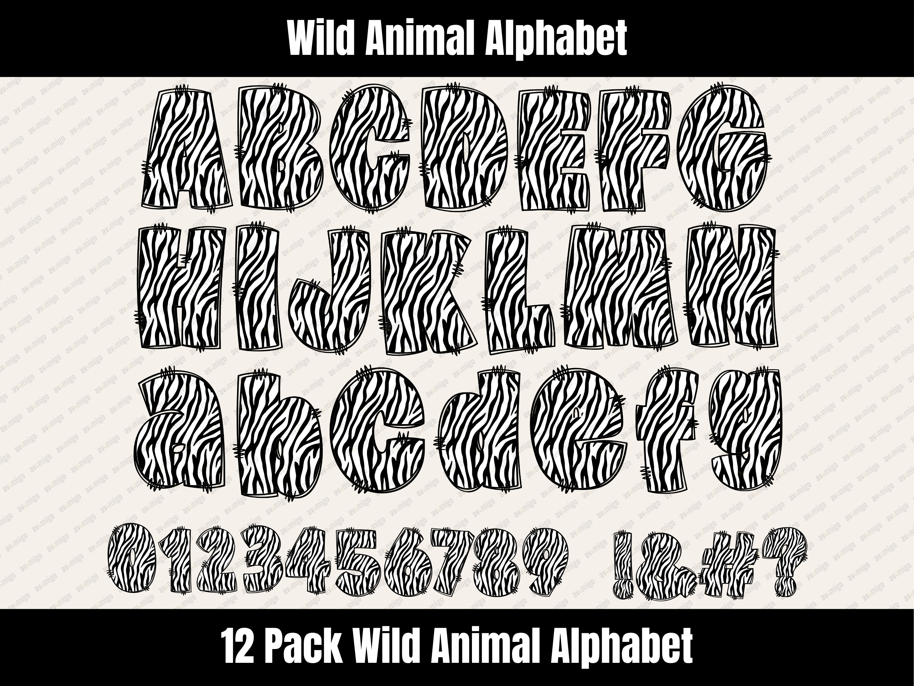 Wild Animal Alphabet Bundle