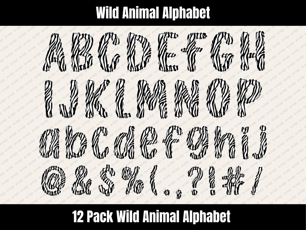 Wild Animal Alphabet Bundle