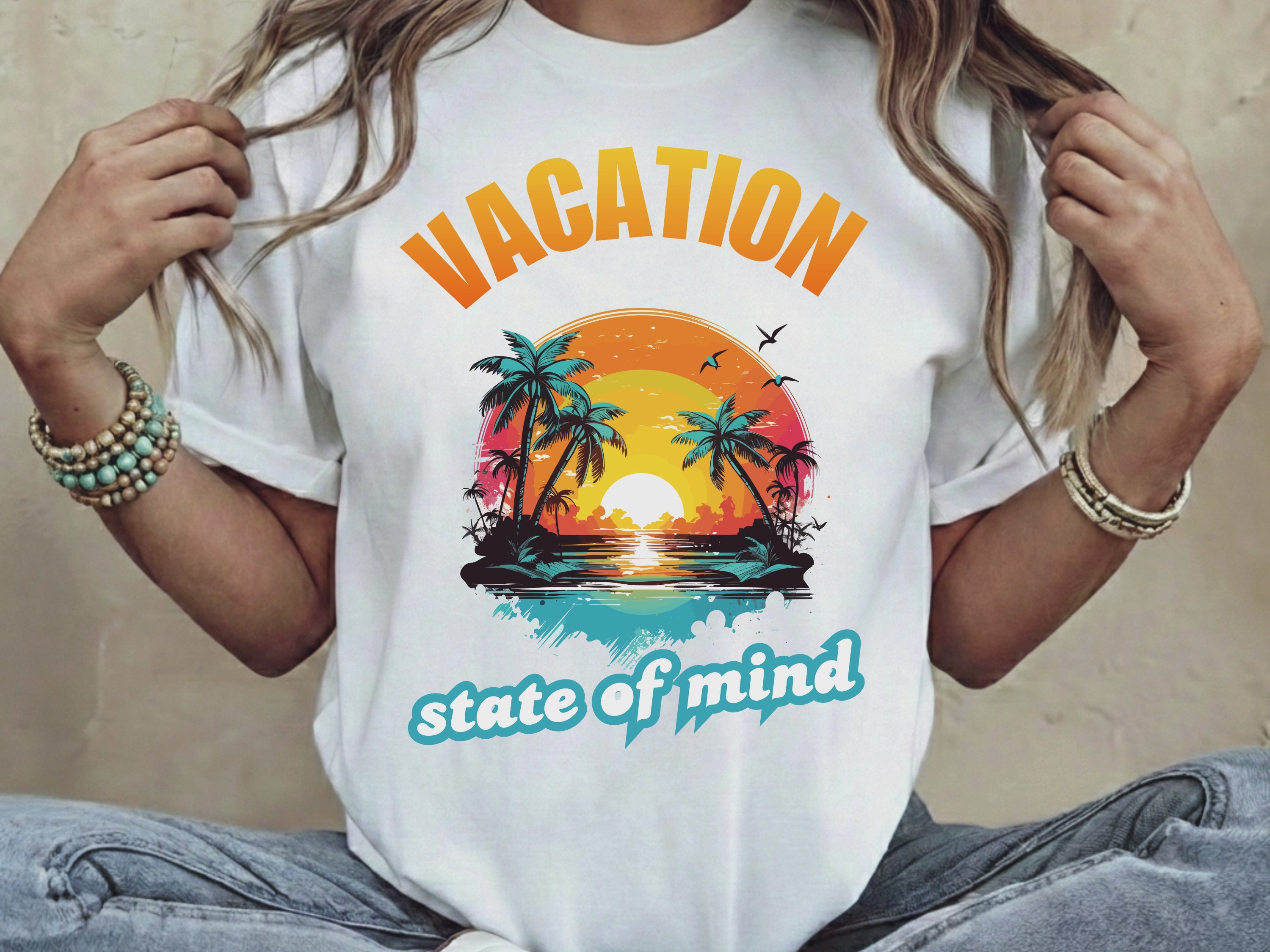 Vacation State of Mind design PNG, Vacation State of Mind design bundle PNG, Digital Download, Print, Sublimation